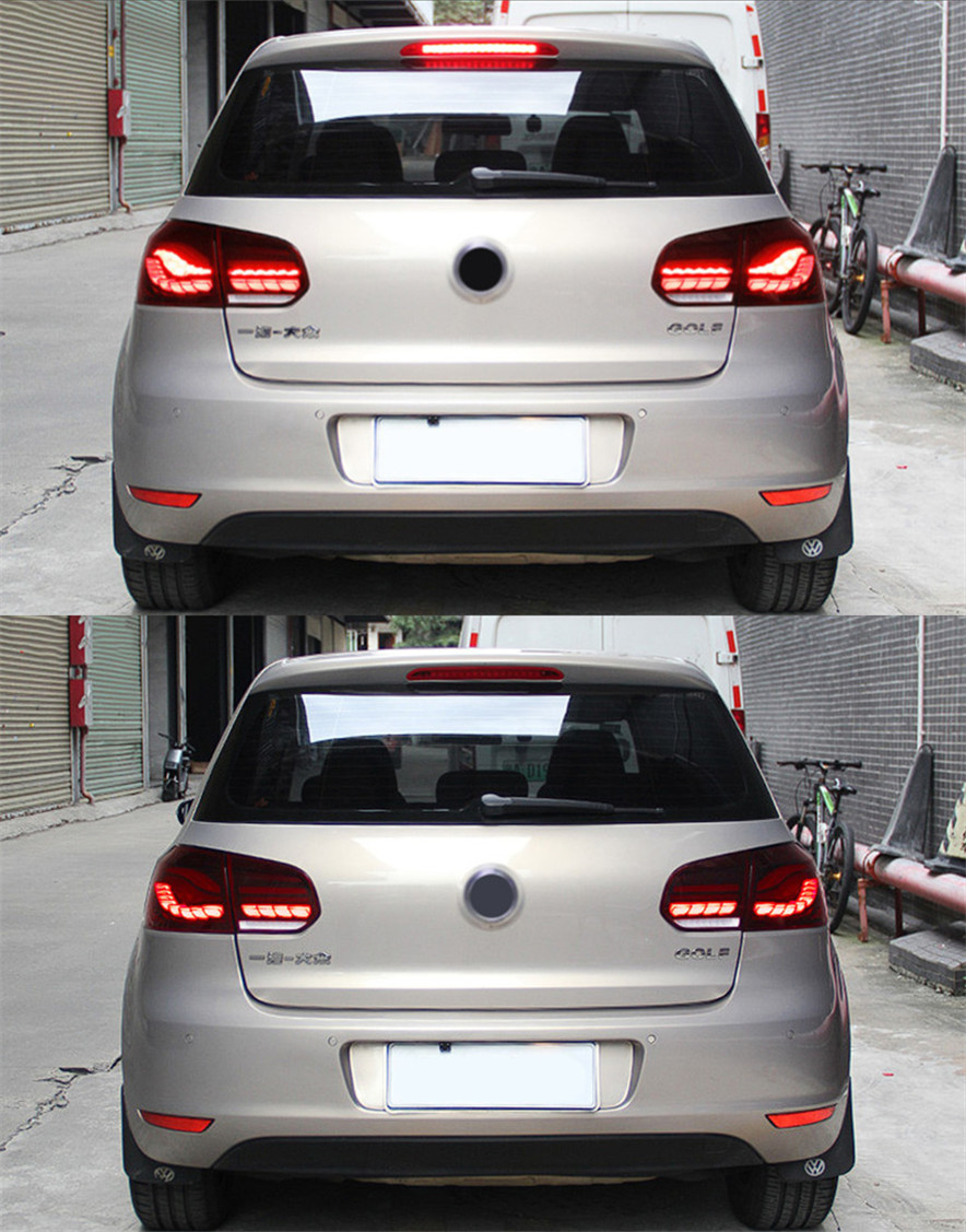 Achterlicht voor Golf6 Golf MK6 2009-2012 Taillichten met opeenvolgende draai signaalanimatierem parkeer vuurtoren facelift