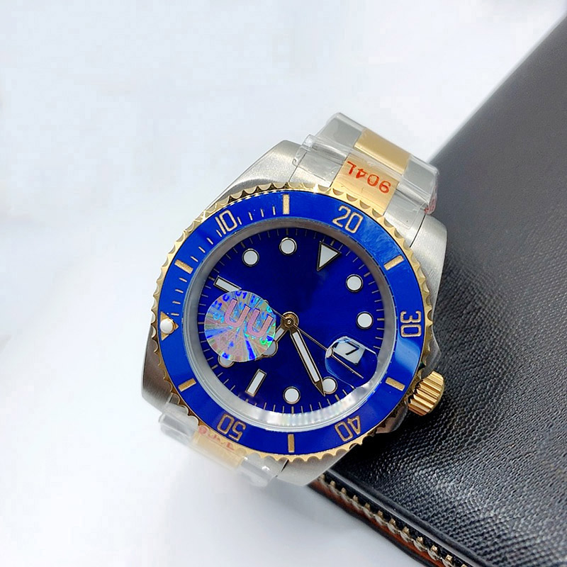 Mens Automatic Mechanical Ceramics Watches 41mm full rostfritt stål badursur Sapphire Luminous Watch Business Casual Montre de Luxe