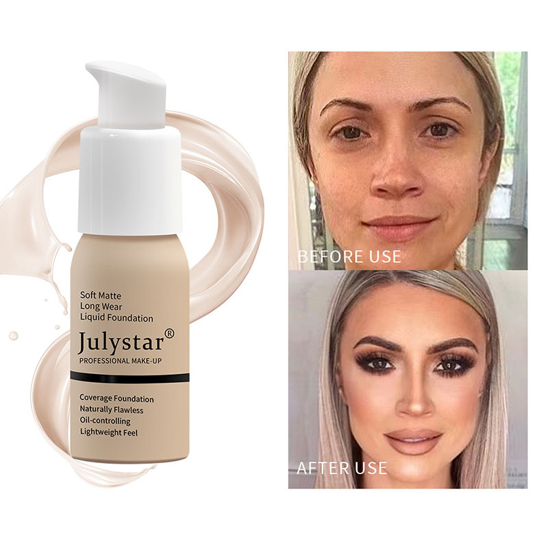 Liquid Foundation concealer 30 ml ansikte naturligt matt oljekontroll vattent￤t l￥ngvarig fundament