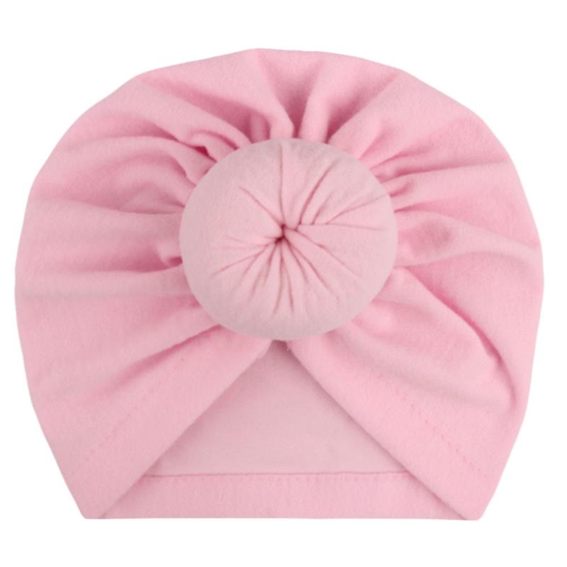 Nouveau-né enfant en bas âge enfants bébé garçons filles Turban coton bonnet chapeau hiver chaud doux casquette solide noeud Wrap enfants accessoires