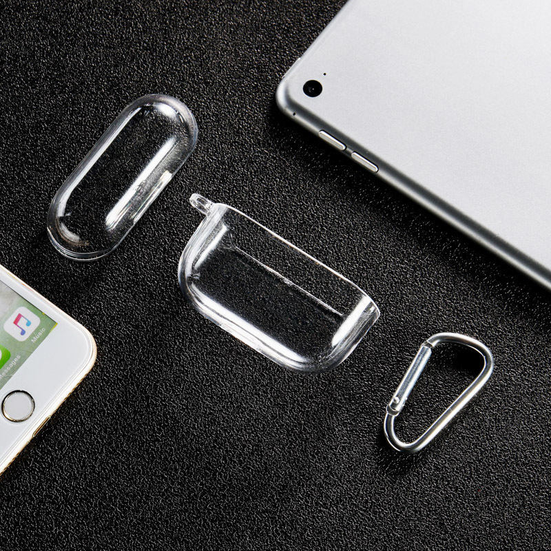 Clear Keychain TPU Soft Protective Cases Sleeve For Airpods 1 2 Pro Air Pods Airpod Earphone 3 Headphone Charging Box Transparent Cover Soft Shell With Key Chain Hook