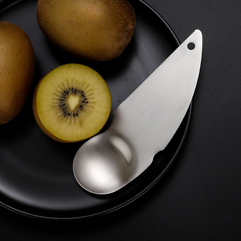 Kiwi Obst Peeling Löffel Messer Küche Schneidwerkzeuge Samen graben Löffel mit Lebensmittelqualität 304 Edelstahl 5 Stcs