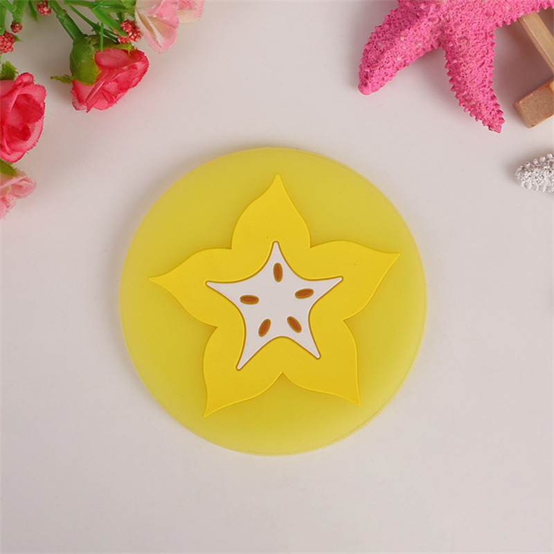 Fruit Shaped Coasters Mats High Temperature Resistance PVC Table Coffee Heat-insulated Tea Cups Pads