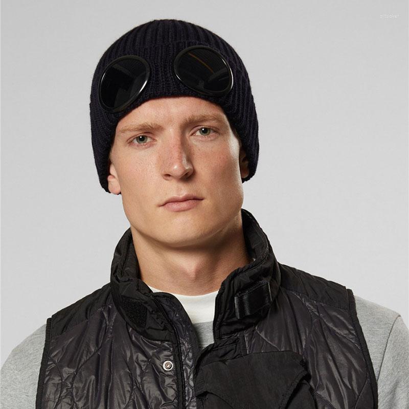 Berretti di design Berretti invernali Occhiali Cappello Uomo CP Berretto con lenti in maglia a coste Cappelli lavorati a maglia Hip Hop242M