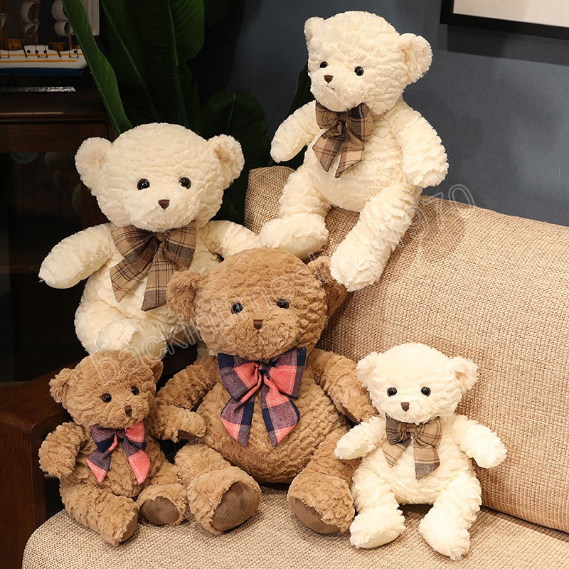 35-45CM Simulation Kaninchen Fell Bequeme Stoff Mode Teddybär Plüsch Spielzeug Kreative Valentinstag Geschenk Mädchen schlaf Kissen