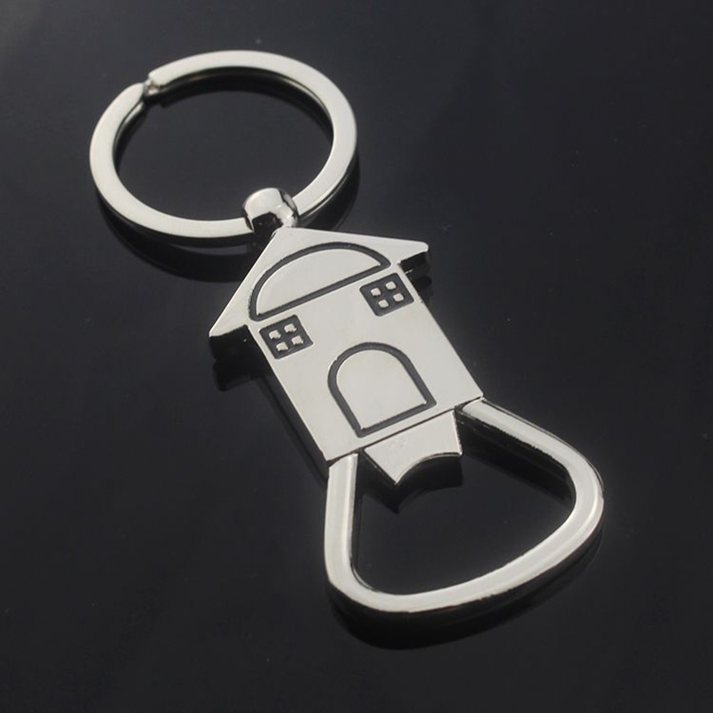 Creative House Bottle Opener Keychain Metal Opener Pendant Keyring Kitchen Tool