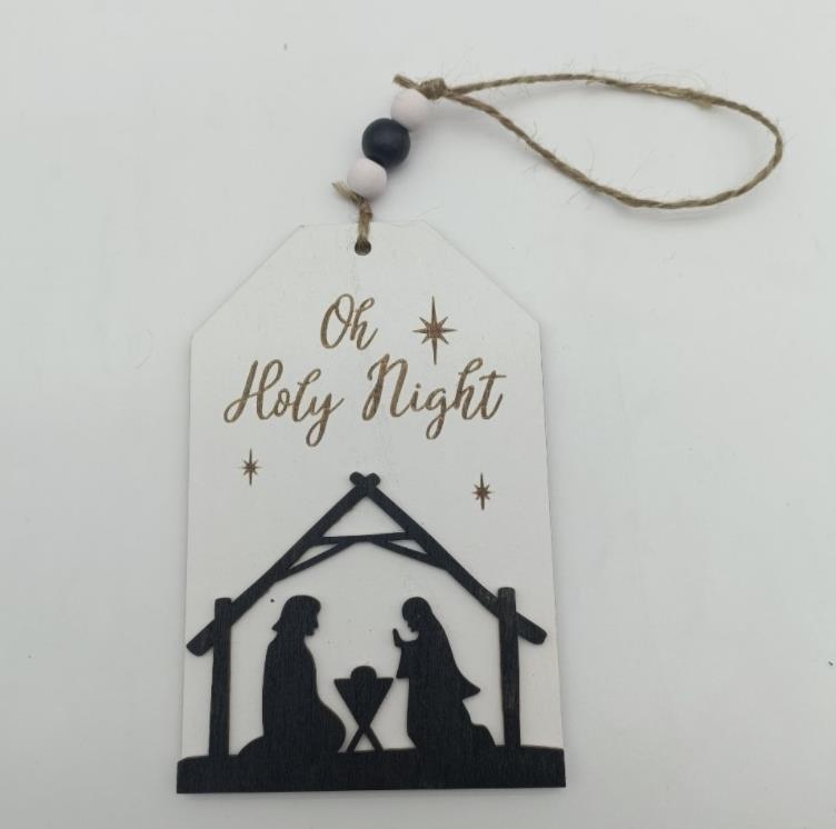 Créatif nouvelle décoration de noël en bois pendentif artisanat maison fête décor de noël SN26