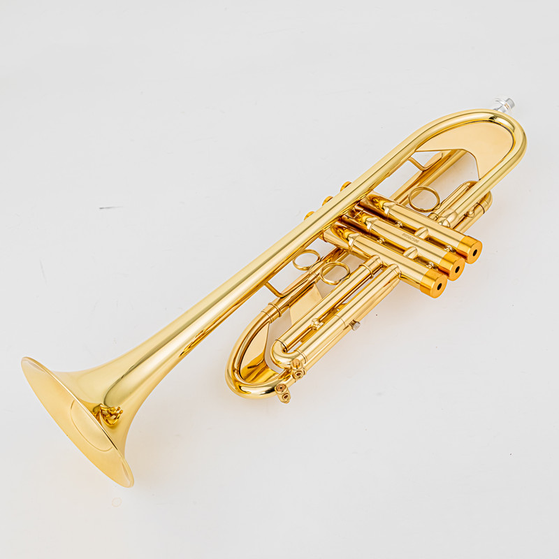 Professional TR700 Bb Trumpet Brass body Gold-Plated B Flat Trumpet Professional Performance Brass Musical Instrument with Brass Body for High-Quality Sound