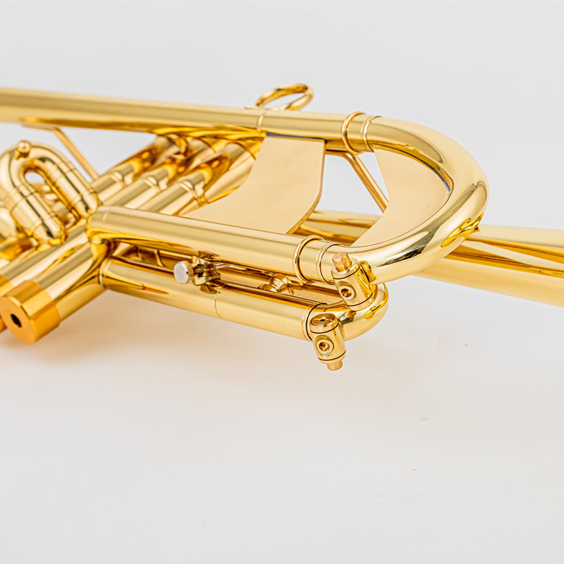 Professional TR700 Bb Trumpet Brass body Gold-Plated B Flat Trumpet Professional Performance Brass Musical Instrument with Brass Body for High-Quality Sound
