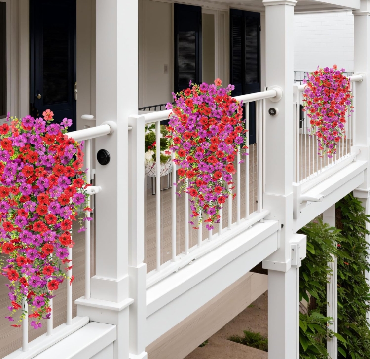Artificial Hanging Flowers Silk Daisy Eucalyptus Garland for Outdoor Indoor Home Room Yard Decor Spring Summer Fake Plants
