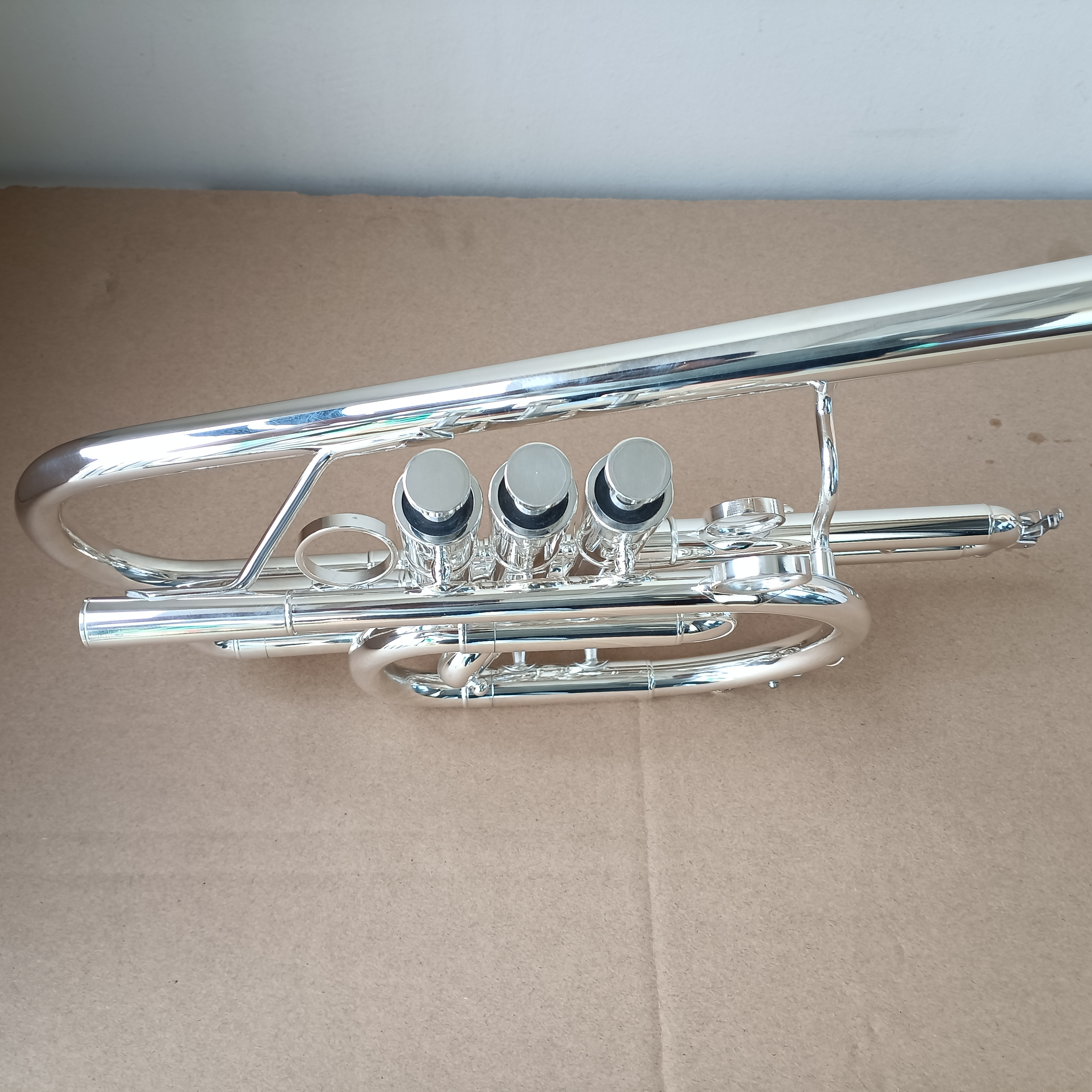 Professional B-Key Silver Plated Marching Trumpet with Premium Case and Accessories