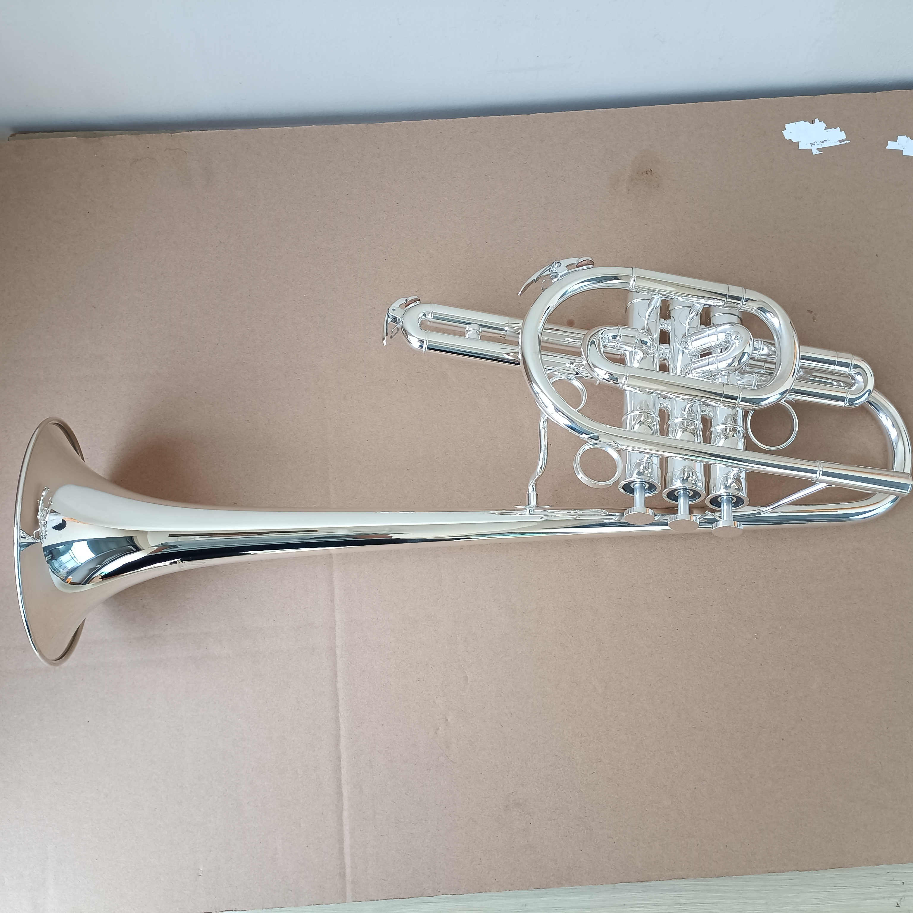 Professional B-Key Silver Plated Marching Trumpet with Premium Case and Accessories