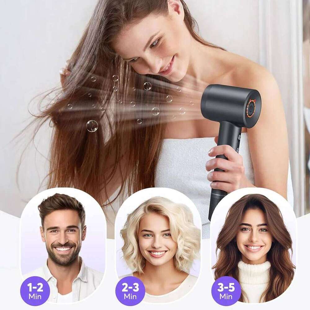 2025 New Professional High Speed Cold Hot Blower Negative Ion Silent Touch Screen Dryer For Home Hair Salons