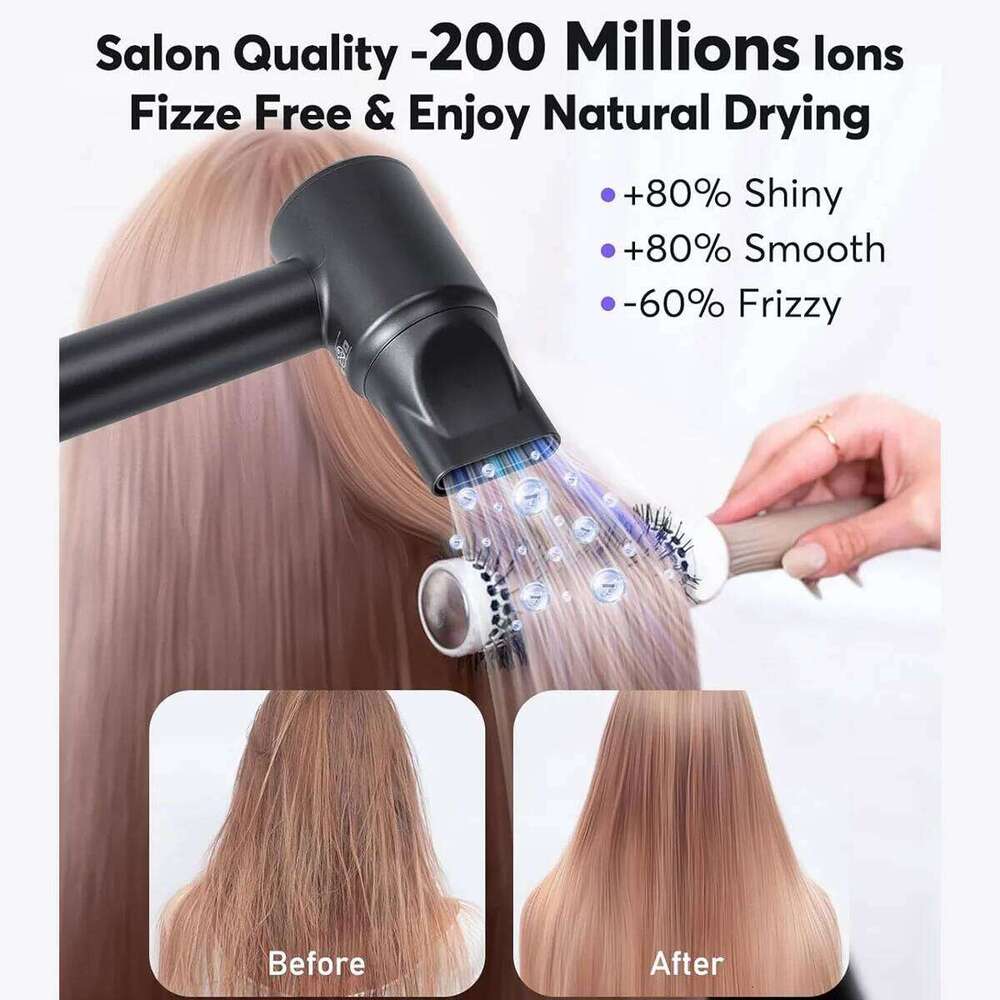 2025 New Professional High Speed Cold Hot Blower Negative Ion Silent Touch Screen Dryer For Home Hair Salons