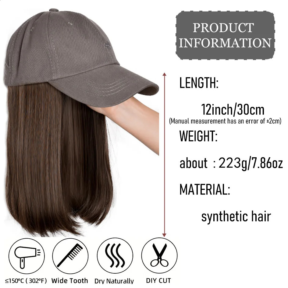 Synthetic12/16/18Inch 2024 2024 Duckweave Cap Straight Hair Inward detail view 4