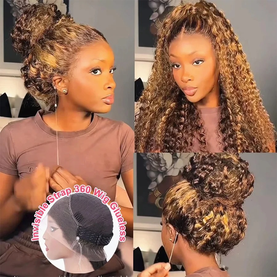 13x6 HD Lace Kinky Curly Front Wig detail view 4