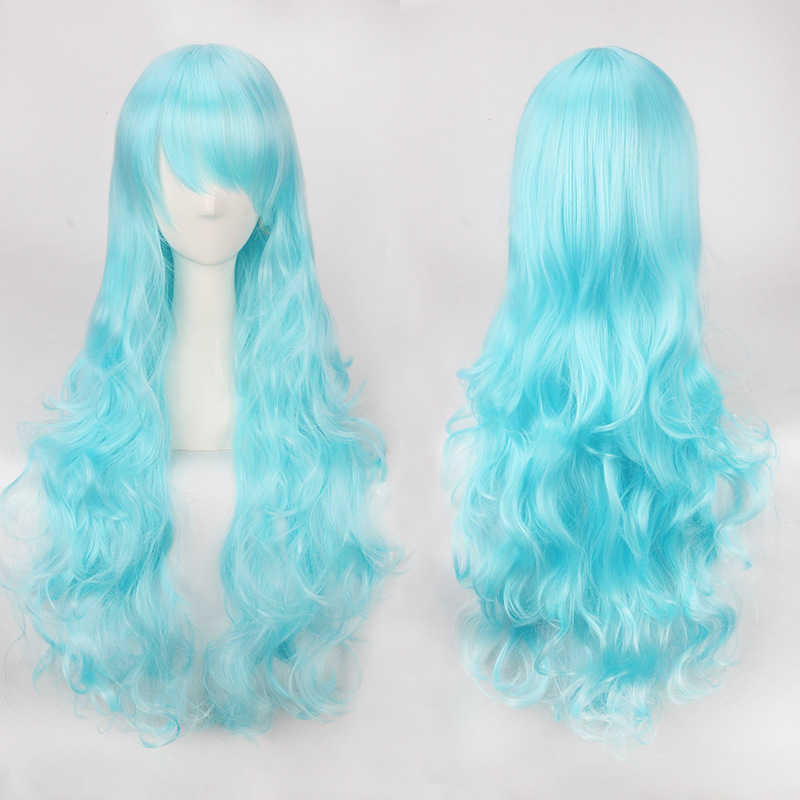Cosplay Anime Wig with Side Bangs Multi-Color 80CM Universal detail view 3
