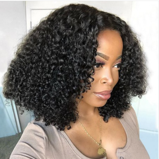 Synthetic Wig Fashionable lace lace small roll hand rolled wig detail view 4