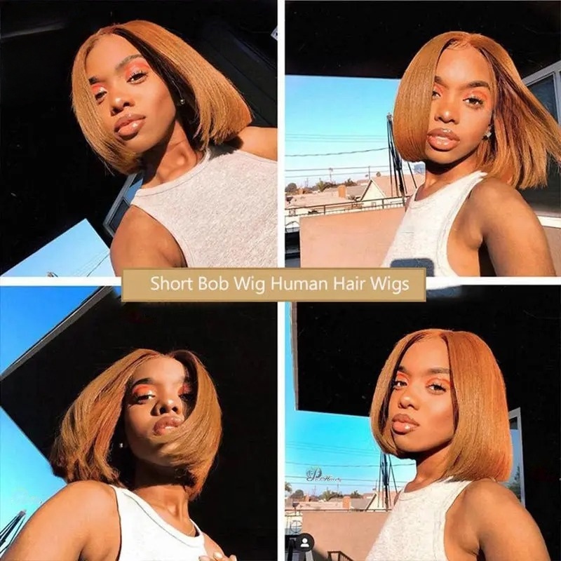 613 Blonde Short Bob Lace Front Wig 10 12 Inches detail view 4