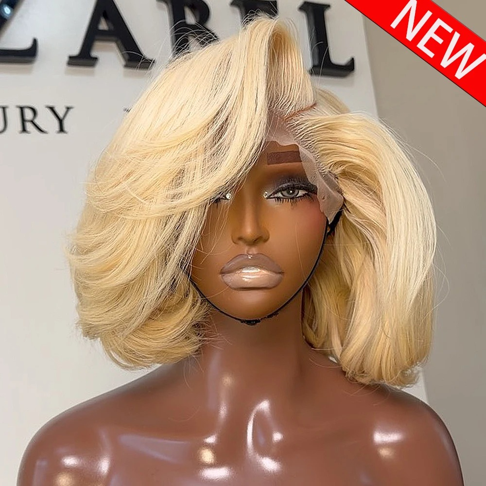 613 Blonde Short Bob Lace Front Wig 10 12 Inches detail view 3