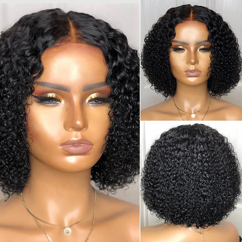 Synthetic Wig Midpoint Black hand roll tube Manual pipe wrapping detail view 5