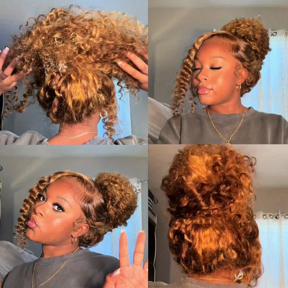 13x6 HD Lace Kinky Curly Front Wig detail view 2