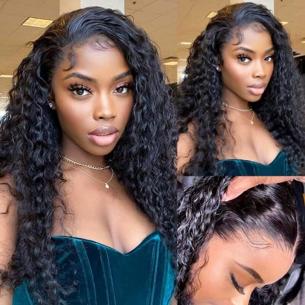 Curly Wig 250 Density Deep Wave 360 Full Hd Lace detail view 3
