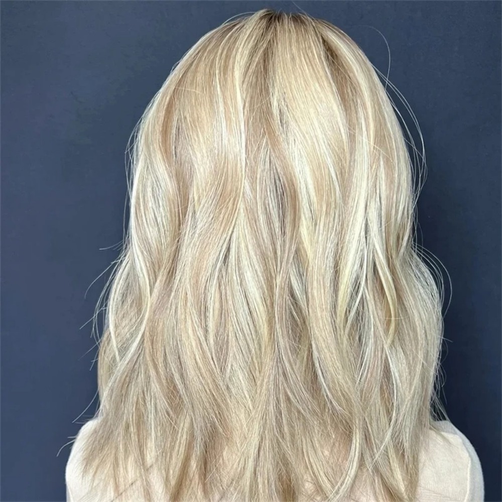 Platinum Ash Blonde 13x4 HD Lace Curly Bob Wig detail view 4