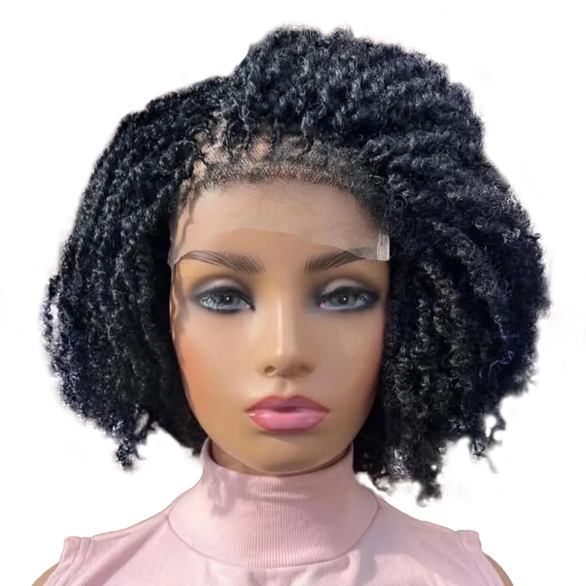 Hd Lace Wig 14 Inches 13X4 Front Micro Curly Short detail view 3