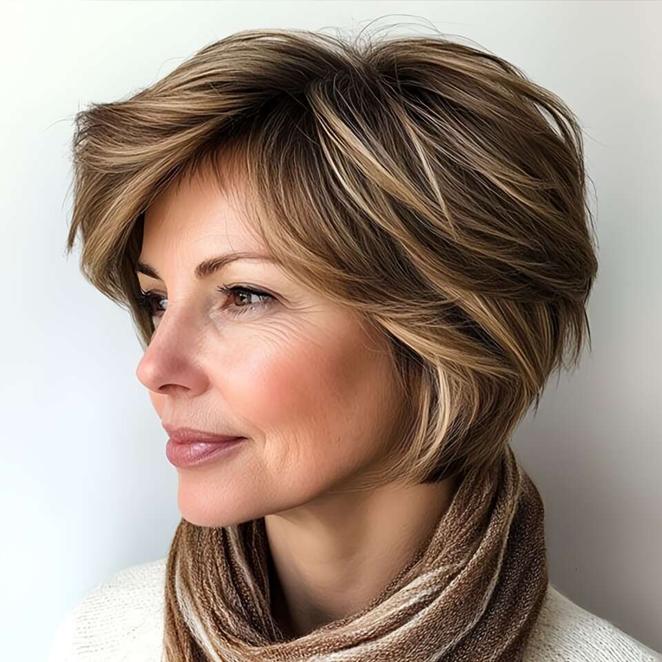 Short Bob 4x4 Lace Front Straight Wig detail view 3