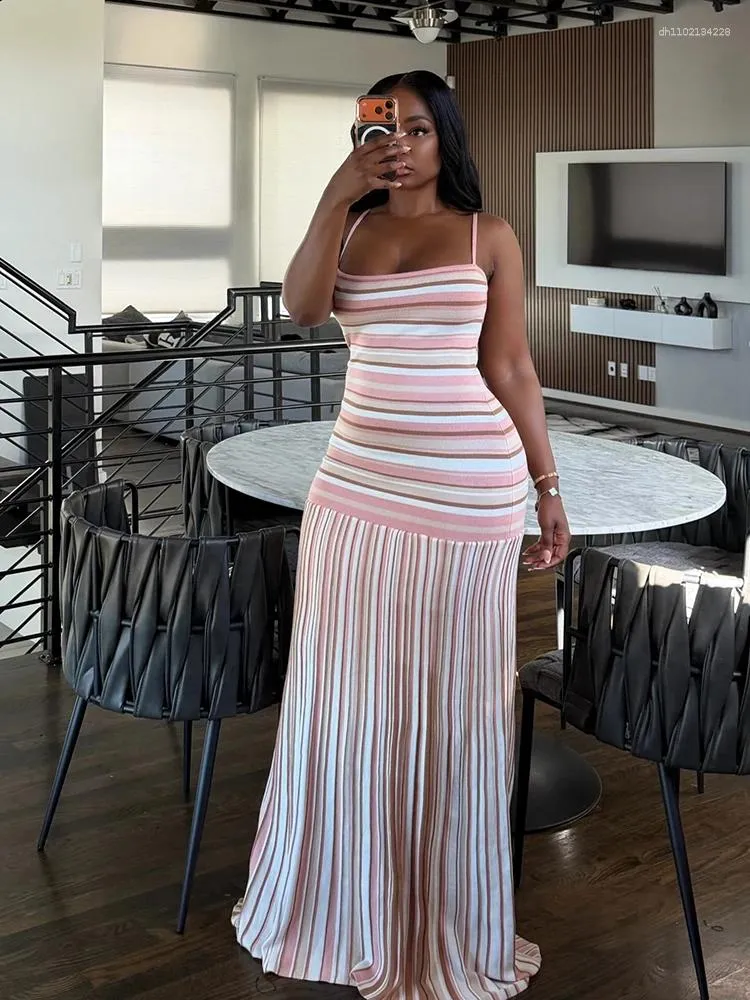 casual knitted maxi dress Womens Striped Knit Spaghetti... From Dh1102134228, Rs.2,653.27 In Bulk Location: Omni Virtual Location