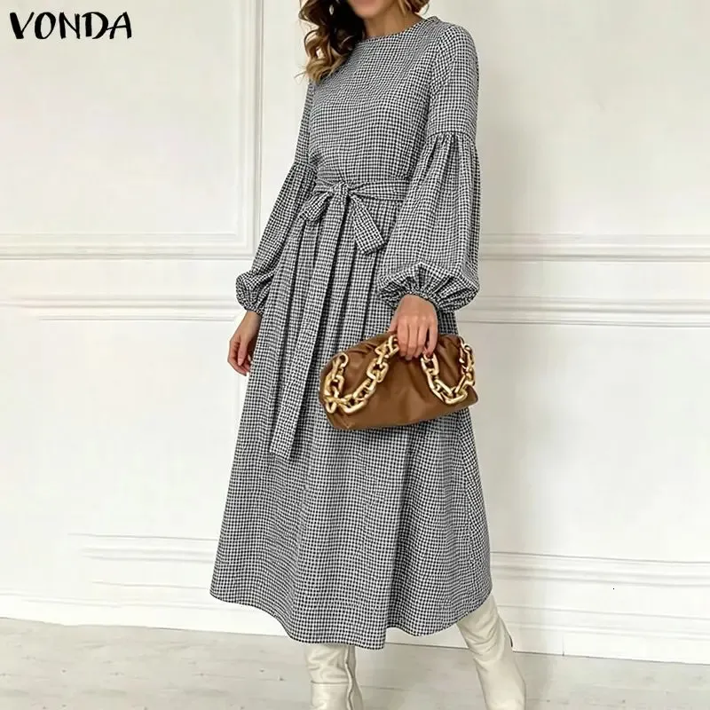 vonda lady dress Plus Size Women Plaid Midi Dress, Elegant... From Lu02, Rs.3,729.75 In Bulk outsidelands