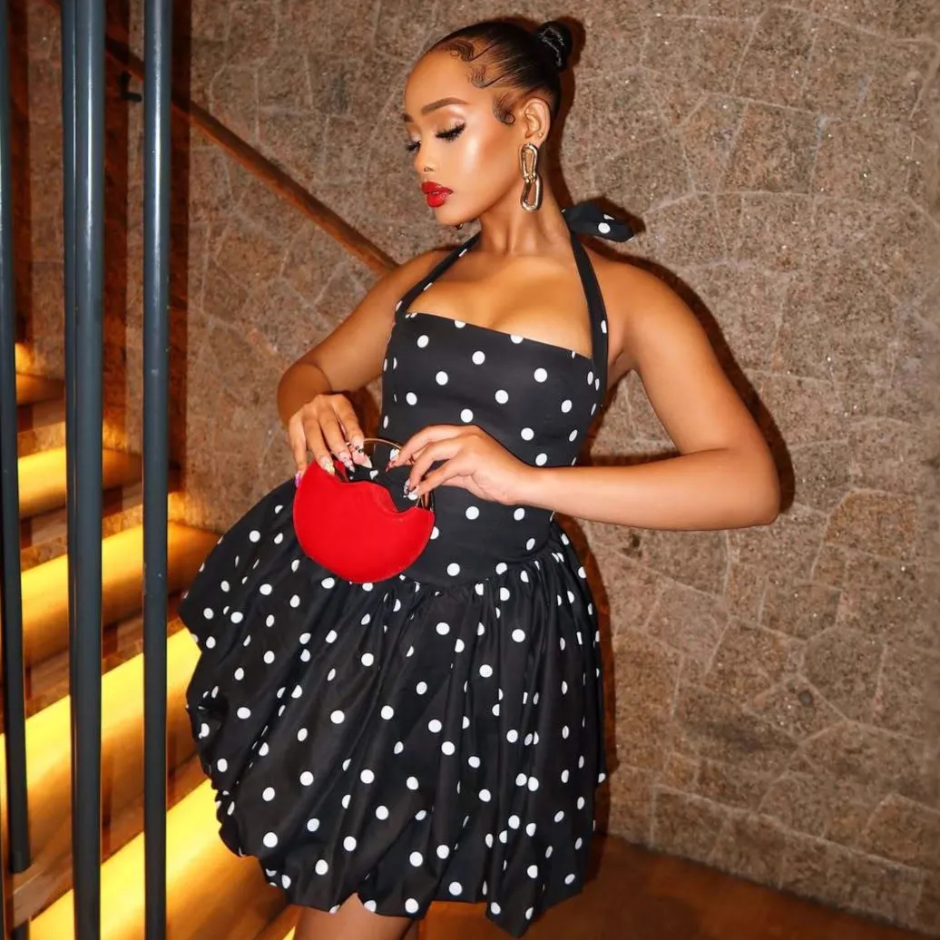 halter neck tutu dress European American Style Sexy Polka Dot... From Dh1102263285, Rs.1,956.18 In Bulk lx