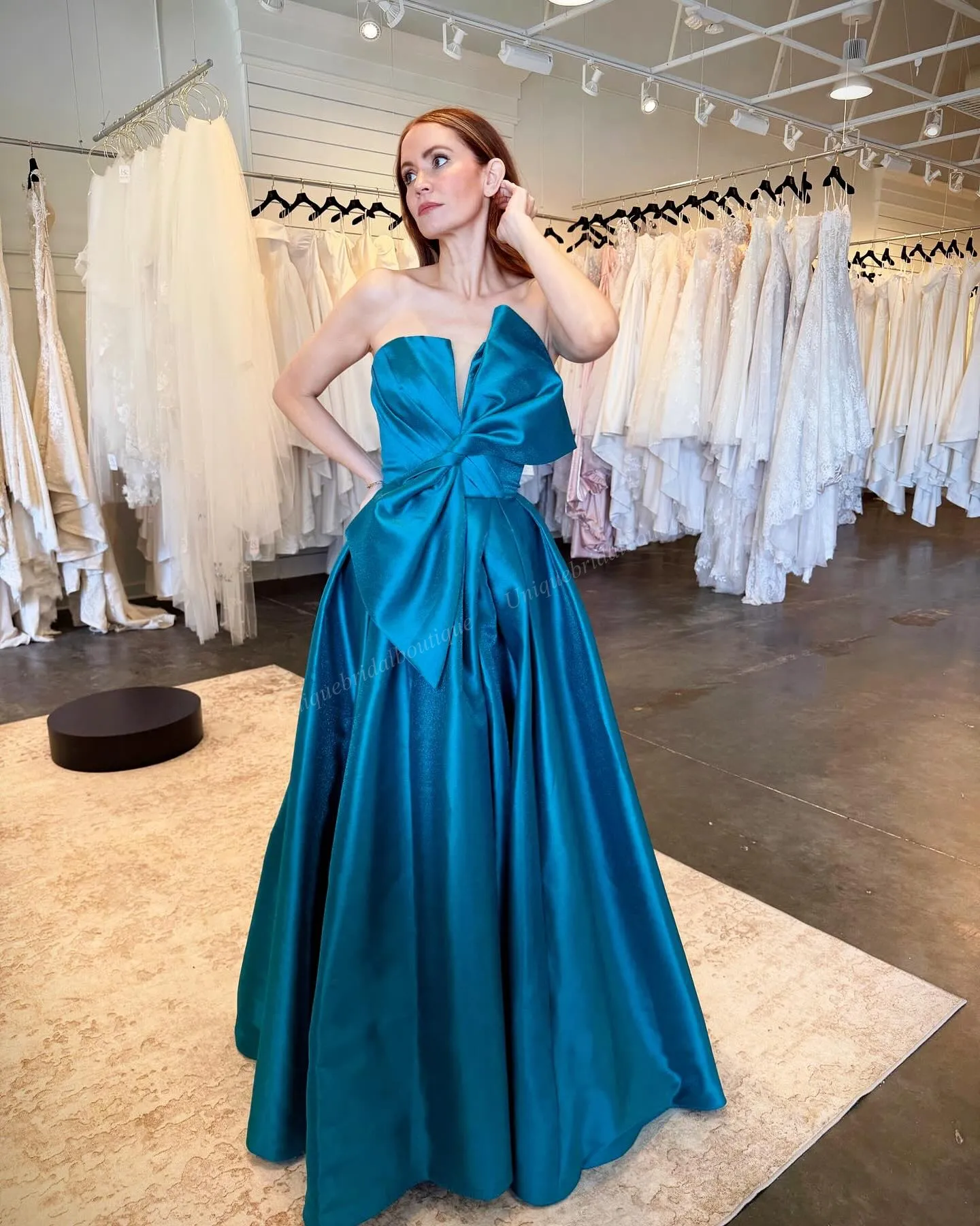 formal dresses with bow Strapless Prom Dress Asymmetrical Oversized Lady... From Uniquebridalboutique, $99.86 dress with big bow on back