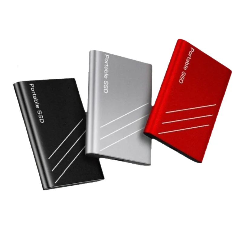 Taşınabilir Harici SSD 1 TB 2 TB Ultra Büyük Kapasiteli Mobil Katı Hal Sürücüsü, Depolama Genişletme Yükseltmesi için Lazer Logosu Yok