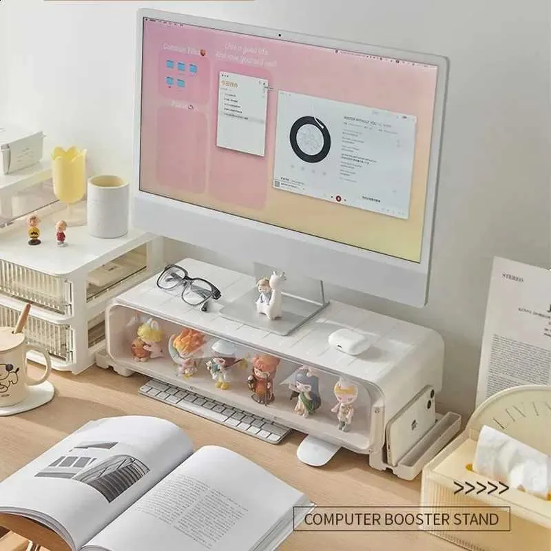 Pvc Monitor Riser Transparent Display Monitor Stand Desktop Shelf... From Uk_leeds, $14.8 ...