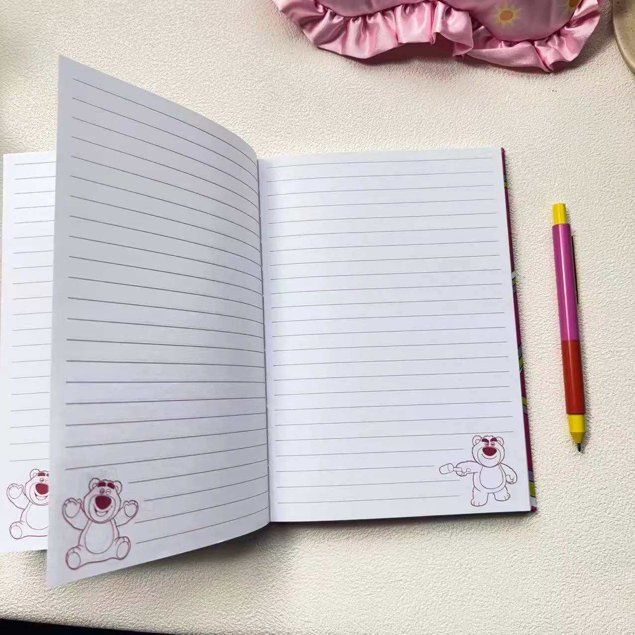Cute Strawberry Bear Cartoon Student Notebook, A5... From Disneyfashion ...