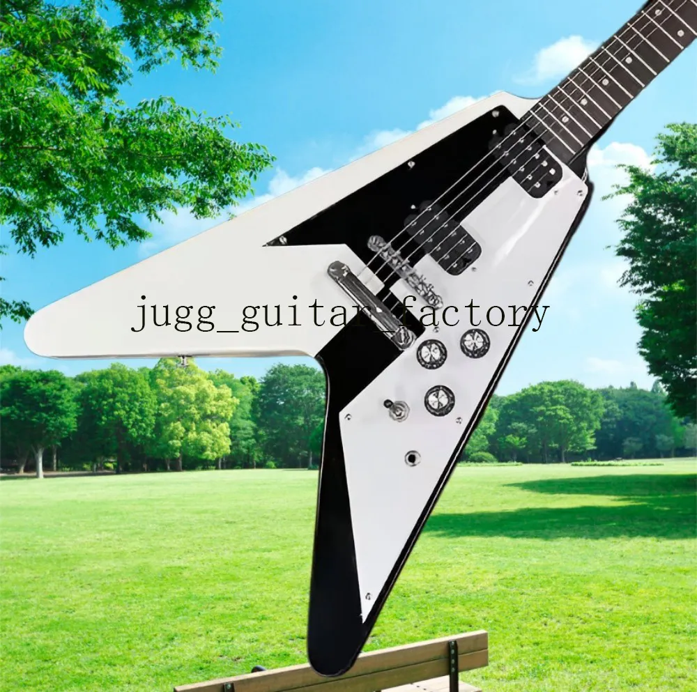 Black And White 6 String Electric Guitar, HH Black... From Jugg_guitar ...