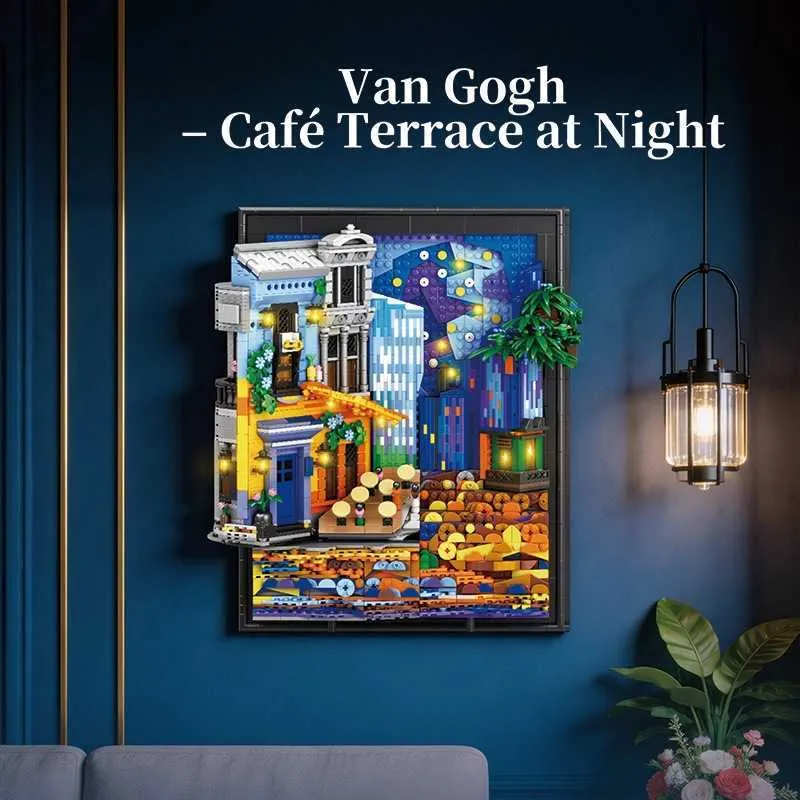 3D DIY Building Blocks Photo Frame, Night Cafe... From Louis_vh_store ...