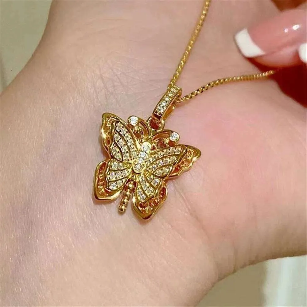 Collana Con Ciondolo Farfalla In Argento 925 E Cristallo - Gioiello Donna Elegante - Regalo Con Custodia - 3