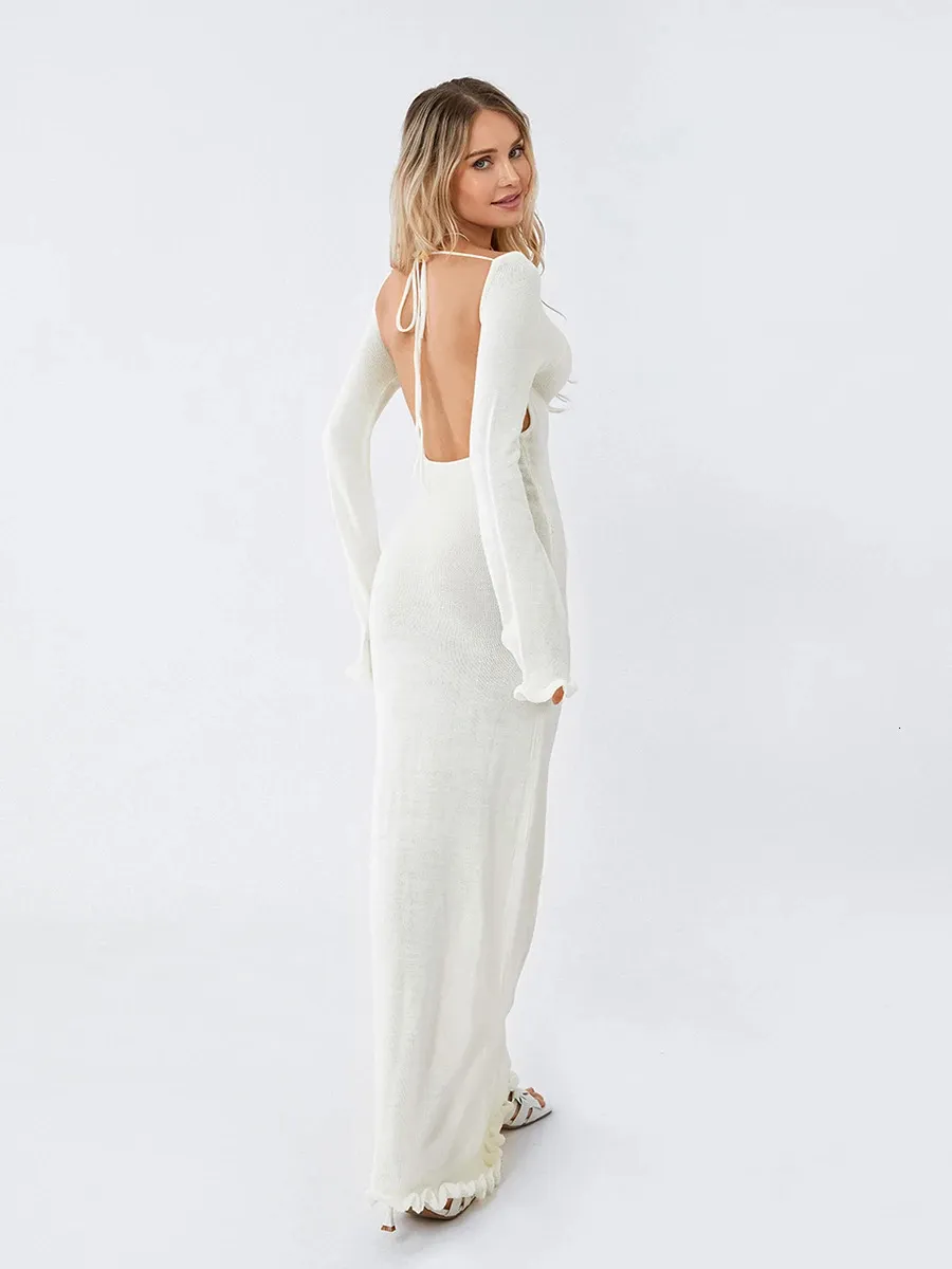 long sleeve wedding dress white Chic White Satin Long Sleeves A-Line Wedding Dresses Long