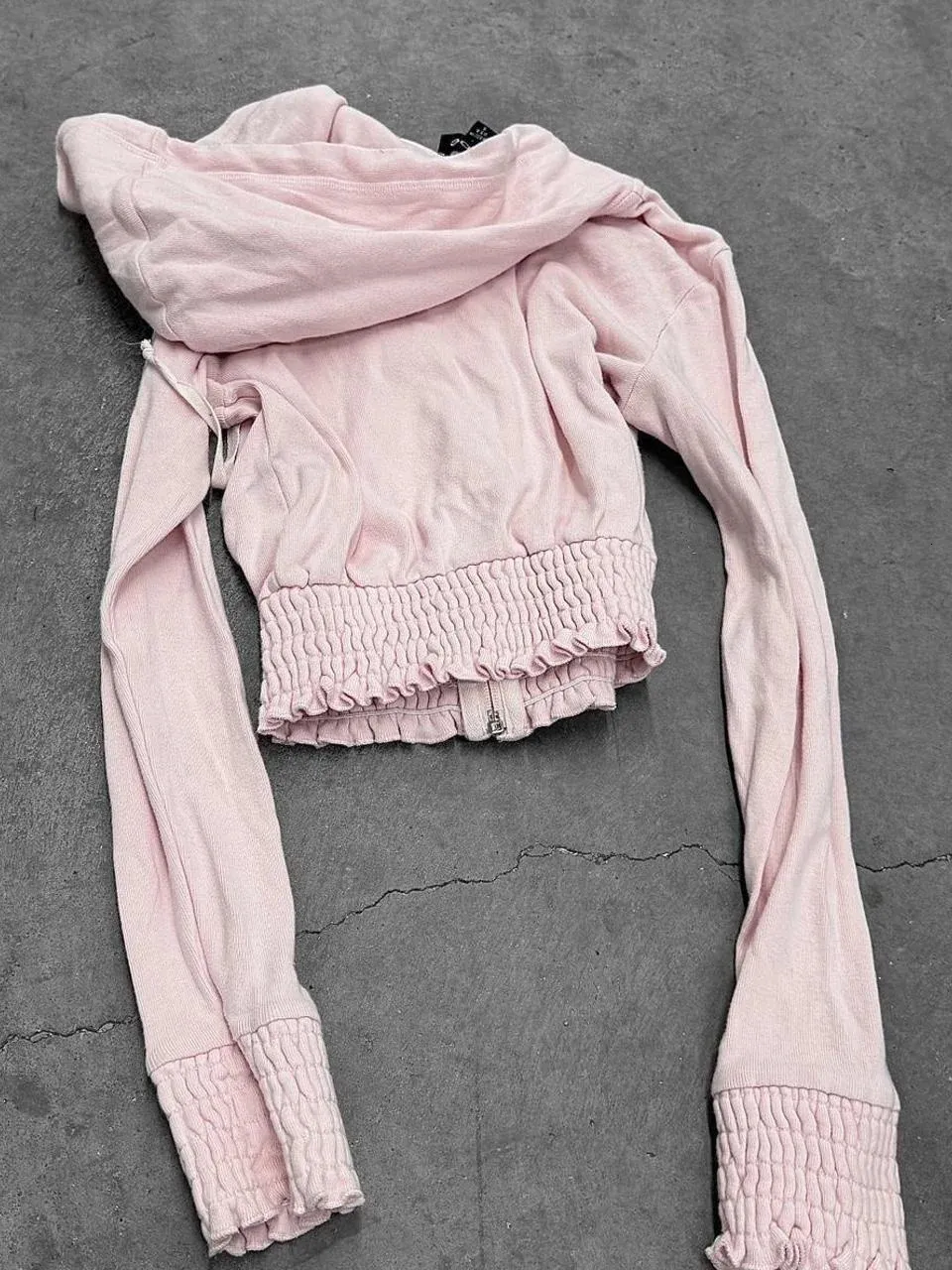 Womens Pink Y2K Vintage Hoodie Set Cropped Smocked... From 28,72 