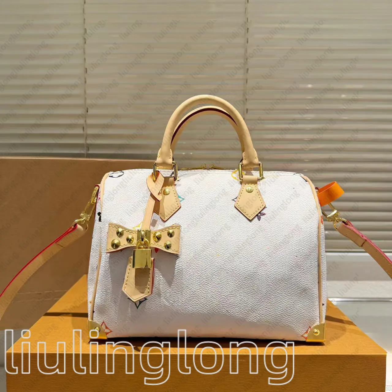 Takashi Murakami Crossbody Bag Luxury Brown Leather From
