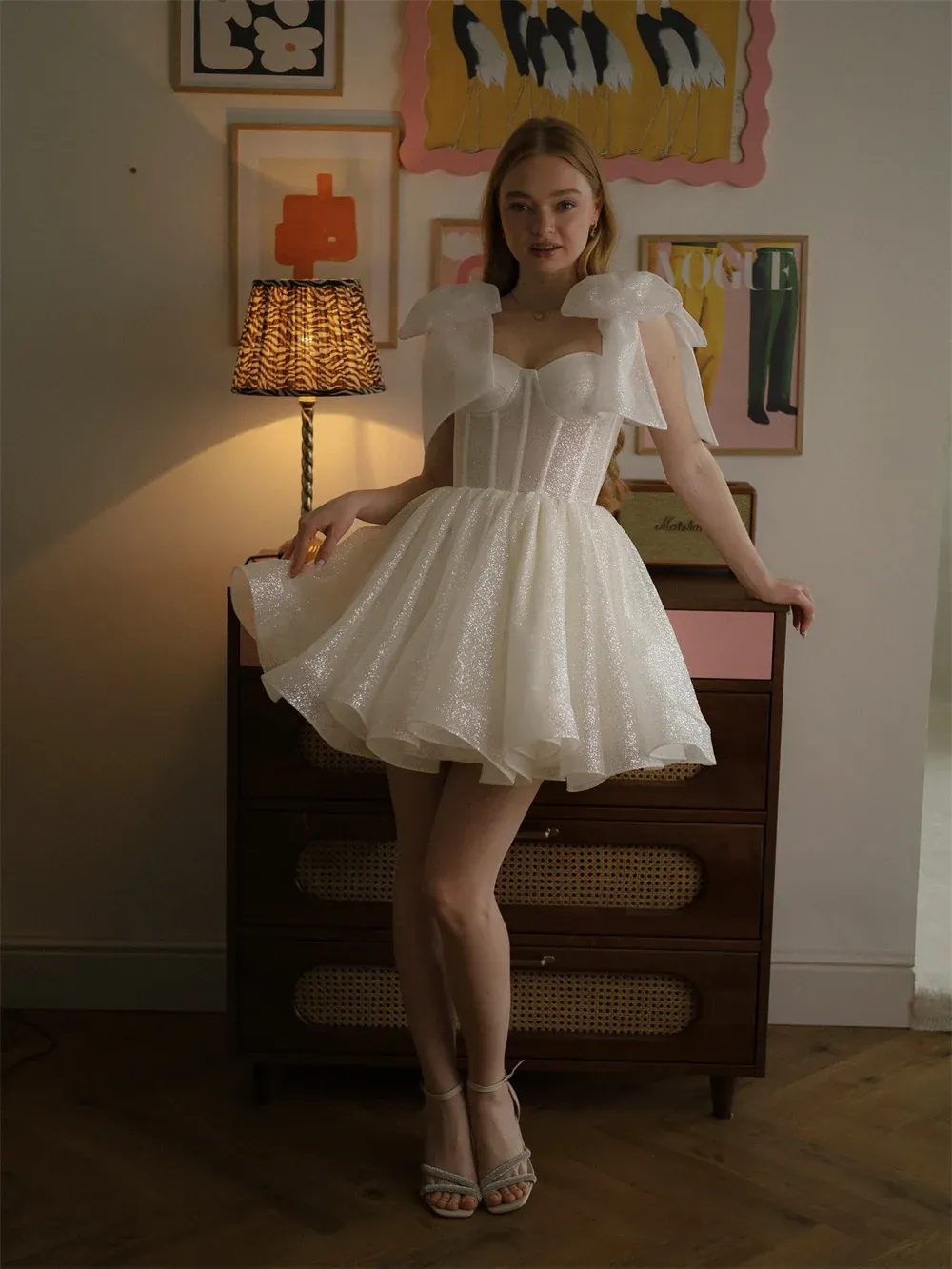 white short prom dresses with sleeves Cute white long sleeve taffeta short prom dress white evening dress