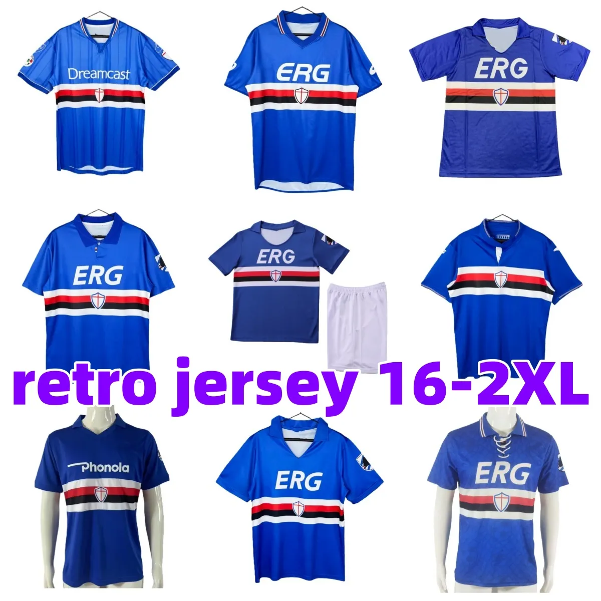 UC サンプドリア86/87 マンチーニ#10 Sampdoria 1986-87 Home Kit