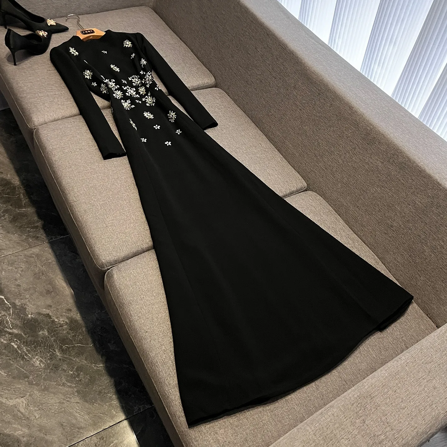 black beaded corset dress Black Beaded Mini Dress