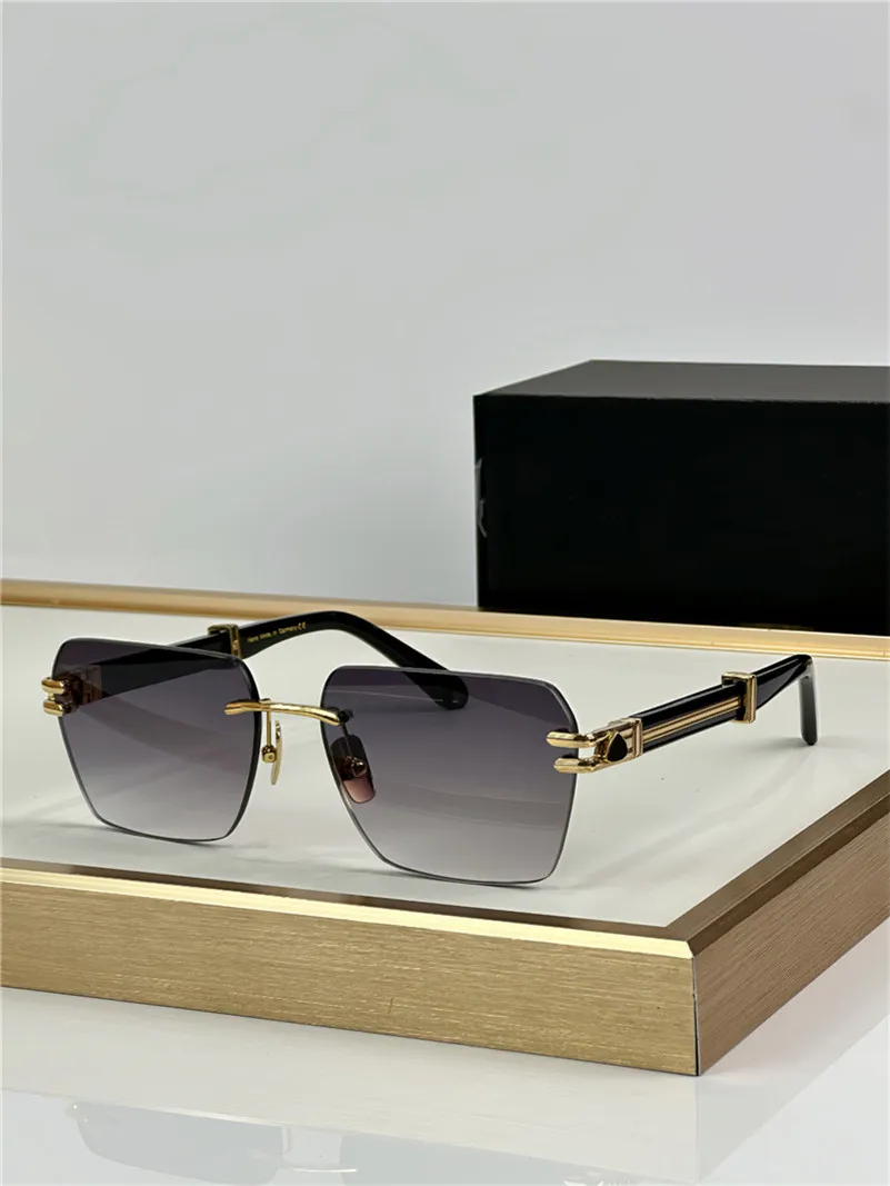 THE PAKE Square Rimless Sunglasses Gold Frame UV400... From  display picture 1