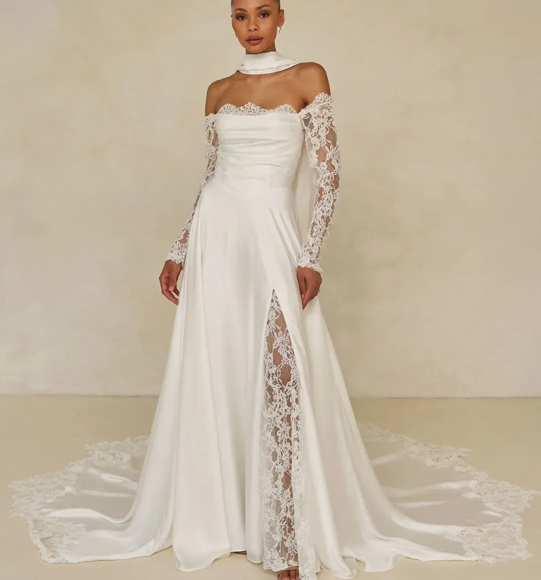 vintage silk lace wedding dress Lace Satin Wedding Dresses 2018 1930s Blush Satin And Lace Wedding Gown  Chic Vintage Brides