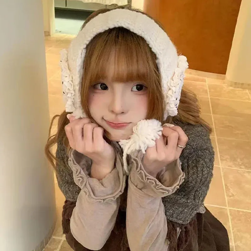 Velvet Earmuffs Women Thickened Cold Proof Ear Cover From