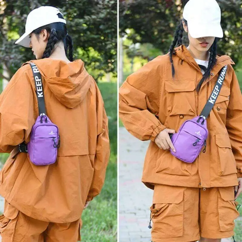 GilRu Uomini Donne All'aperto Borsa A Tracolla Singola Borsa A Tracolla A Tracolla Per Tempo Libero Sport Borsa Petto Alpinismo Viaggio Piccolo Zaino Leggins Con Tasche, Blu, Taglia unica